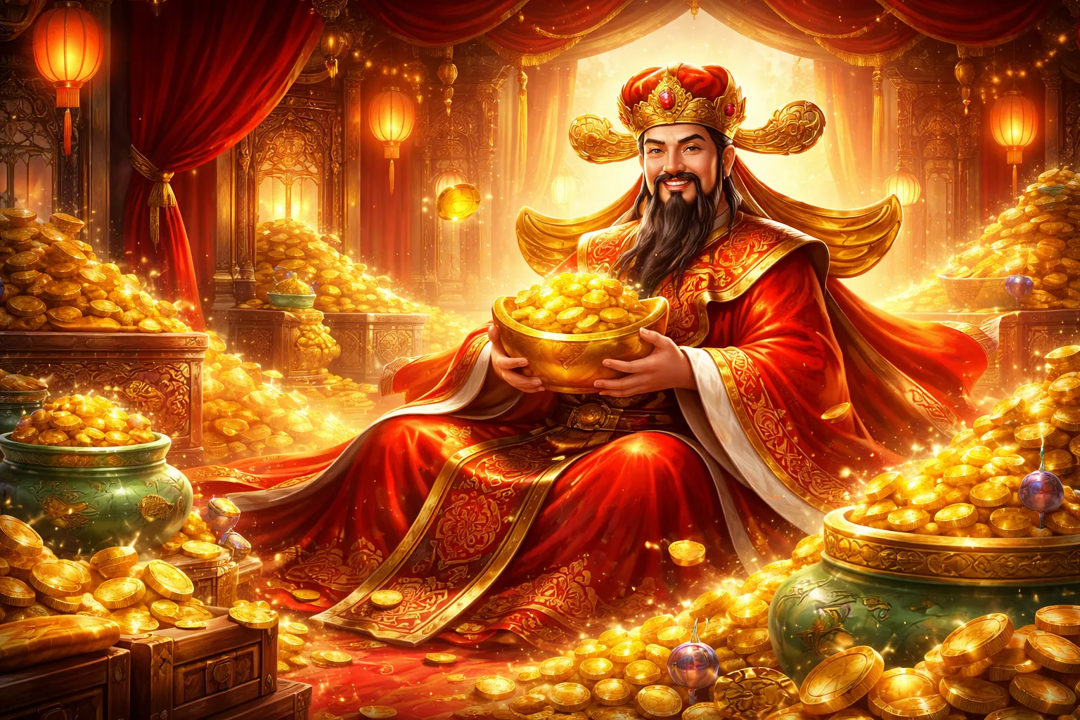 Hình ảnh chính trò chơi slot tại bi88 link mới với biểu tượng jackpot và vòng quay miễn phí